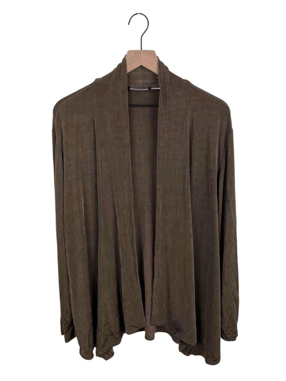 Chico's Travelers Stretchy Knit Open Front Cardigan Size 3 US XL Long Sleeves